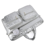 15-15.6 Inch Laptop Shoulder Bag, For Macbook Pro 16, Hp Lenovo Dell 14 Inch Waterproof Messenger Bag Case Sleeve (Silver)