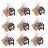 25Pcs Cast Iron Lucky Horseshoes Opener With Tag Cards Sheer Bag For Vintage Wedding Favors Party Favor Decorations