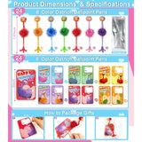 Valentines Day Gifts For Kids - 24 Pack Valentines Stationery Sets With Flamingo Ostrich Ballpoint Pens Valentines Day Card For Kids School Classroom Exchange Gifts Party Favors, Classroom Prizes