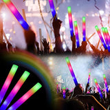 Foam Glow Sticks-192 Pcs Light Up Sticks Party Favor Glow In The Dark Party Supplies With 3 Modes Colorful Flashing Light Up Toys For Party Wedding Birthday Concert Halloween Christmas