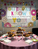 Thank You Backdrop Doughnut We Appreciate You Backdrop for Staff Employee