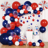 Red White Blue Balloon Arch Kit, Navy, 129 pcs, Different Size
