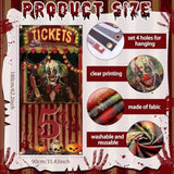 Halloween Carnival Door Cover Circus Ticket Booth Prop Skeleton Backdrop 71x35