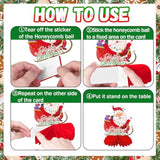 9pcs Christmas Honeycomb Table Centerpieces Party Decorations