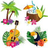 30Pcs Luau Party Decorations Hawaiian Decorations Tiki Decorations Tropical Party Decorations Luau Hanging Swirls Aloha Party Decorations, Flower Palm Flamingo Sign Foil Ceiling Hawaiian Decor