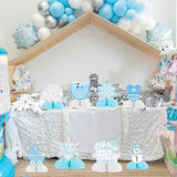 8 Pack Baby It’s Cold Outside Honeycomb Centerpieces Baby Shower Decorations for Boy, Winter Blue White Little Snowflake It’s A Boy Table Toppers Decors Gender Reveal Party Supplies