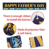 Happy Father’s Day Large Banner, Father’s Day Lawn Sign Porch Sign, Father’s Day Party Decorations, Indoor Outdoor Backdrop 8.9 x 1.6 Feet –Yellow Fonts