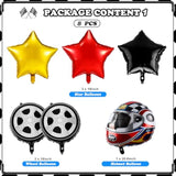 48 Pcs Dirt Bike Balloons Party Decorations Motocross Race Car Theme Checkered Flag Helmet Wheel Tire Foil Balloon Birthday Party Decor For Girl Boy Dirt Bike Sports Racing Party Supplies