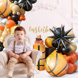 Basketball Balloon Arch Garland Kit, 103Pcs Basketball Party Balloons Orange Black Balloon Garland for Boys Girls Birthday Sports Party Volleyball Baby Shower Graduation