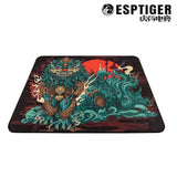 Qingsui 3 Gaming Mouse Pad, Large 480X400X6Mm, Multi-Color Lion Design | Woven Fabric Cloth Surface For Balanced Control, Extra Thick Cushioning, Anti-Slip Rubber Base, Stitched Edges