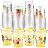 50 Pcs Circus Cups 12 Oz Plastic Circus Birthday Cups Clear Circus Disposable Cups Circus Theme Drinking Cups For Home Party Circus Theme Birthday Baby Shower Supplies Decoration (Circus)