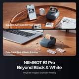 B1 Pro Label Maker, 300Dpi Hd Label Printer, Ideal For Photos,Stores,Notes,Study Graphics, Small Business, Built-In A Roll Of Label(2 X 1.2 Inches-White), Blue