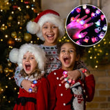 42pcs Christmas Party Favors Kids Glow Rings Necklaces Bracelets Party Supplies