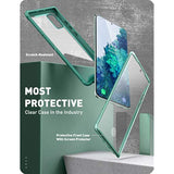 i-Blason Ares Series Designed for Samsung Galaxy S20 FE 5G Case (2020 Release), Dual Layer Rugged Clear Bumper Case with Built-in Screen Protector (MintGreen)