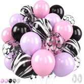 50Pc 12" Pink Halloween Balloons – Bat Confetti & Birthday Party Decorations