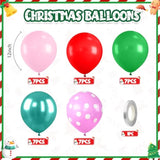 Christmas Balloons Red Pink Green Polka Dot Pearl Party Decoration