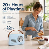 Vintage Radio Bluetooth Speaker,Over 20 Hours Battery Life Bluetooth Speaker,Portable Retro Radio with Bluetooth,Subwoofer AUX/USB for Home Office