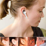 Anti-Slip Eartips Soft Silicone Skin Gels Earhooks Covers With Secure Wing Earbuds Sport Accessories (Black) 4 Pairs