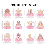 12 Pcs Rose Gold Happy Birthday Honeycomb Centerpieces for Tables Pink 3D Table Decorations Women Girls Party Supplies Cardstock Signs