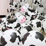 100 Pcs Cow Print Balloons, 2 Pcs Big Cow Balloons 12 Inch Cow Balloon Children'S Party Cowboy Theme Birthday Party Girl'S First Birthday Granary Farm Animal Theme Party Decorative Supplies