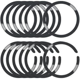 12 Pcs Universal Metal Ring Sticker Compatible With Magsafe Magnetic Wireless Charging Iphone 15 14 13 12 Pro Max Samsung Galaxy, 2 Styles Ultra Thin Notched And Round Ring Car Charger Kit(No Magnet)