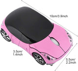 2.4G Wireless Mouse 3D Car Shape Wireless Optical Mouse With Usb Receiver For Pc Computer Laptop(F-Car, Pink)