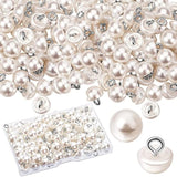 100 Pieces White Pearl Buttons For Sewing 10 Mm Half Pearl Buttons Dec