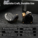 Kz Zs10 Pro In Ear Monitor, Iem Earbuds Headphone, Gaming Earbuds With 4Ba And 1Dd Drivers, Kz Hifi Iem Earphone Upgraded Zs10 With Detachable 0.75Mm 2 Pin 6N Ofc Cable (Black No Mic)