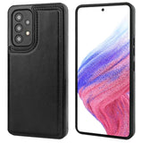 Onetop Compatible With Samsung Galaxy A53 Wallet Case With Card Holder, Pu Leather Kickstand Card Slots Case, Double Magnetic Clasp And Durable Shockproof Cover 5G 6.5 Inch(Black)
