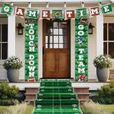 3 Pcs Football Party Decoration Set, Football Porch Signs Sport Theme Floor Runner Sport Ball Birthday Banner Decor For Indoor Outdoor Game Day Sports Party Supplies Decorations