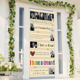Martin Luther King Door Cover 71×35 Inch African American MLK Party Decor