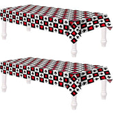 2 Pieces Poker Tablecloth Casino Theme Party Decorations Las Vegas Table Cover Casino Table Runner For Playing Card Birthday Party Favors Supplies, 54 X 108 Inch