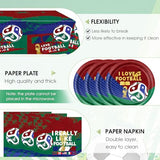 41Pcs Soccer Party Decorations 2026 Soccer Party Supplies Football Soccer Theme Plates Napkins Tablecloth,for Watch Party Game Day Kids Birthday Global Soccer Celebration Supplies