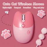 Cute Cat Wireless Mouse, Silent Mouse, 2.4G Wireless Mice, Candy Colors, Kawai
