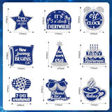 9 Pcs Retirement Party Decorations, Blue Silver Retirement Table Honeycomb Centerpieces, Retire Centerpieces for Tables Topper for Men, Women Happy Retire Decorations Party Supplies.
