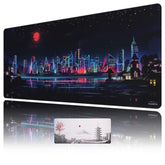 Extended Gaming Mouse Pad - Non-Slip Gaming Mouse Mat With Stitched Edges - Smooth Micro-Fiber Computer Desk Mat Pad - Hand Washable Gaming Mousepad - 900X400X4Mm - Neon City