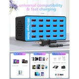 Charging Station, 100W20Port Usb Charging Station, Multiple Usb Charger Station, Charging Station For Multiple Devices, Multi Usb Charging Station, Chargers For Multiple Devices
