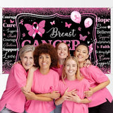 Breast Cancer Awareness Banner Backdrop Breast Cancer Decorations 6x3.6ft