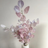 4 Pcs Fall Flowers Artificial For Decoration 33'' Artificial Eucalyptus Stems Long Stem Eucalyptus Branches For Home Wedding Festival Party Decor,Light Purple