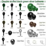 Black Green Silver Brown Balloon Arch Garland Kit for Birthday Halloween Party Decor