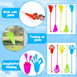 24Pcs Sticky Hands Feet For Kid Party Favor Easter Egg Filler Goodie Bag Stuffer Treasure Box Toy Classroom Prize Student Return Gift Bag Stuff Bulk Toy Pinata Filler Small Favor Slap Hand Supplies