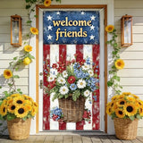 Welcome Friends Door Banner - 3.5 x 7 Feet
