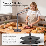 Overhead Tripod for iPhone, Heavy Duty Aluminum Overhead Phone Mount, Angle & Height Adjustable, Telescopic Arm, Overhead Phone Stand for Recording,