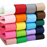 Grosgrain Ribbon 1 Inch Ribbon 20 Solid Color Ribbon Assortment, 1" X