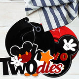 Oh Twodles Birthday Swirls Streamers - Cheers To Boys 2Nd Birthday Kids Two Years Old Mouse Theme Party Hanging Decorations.