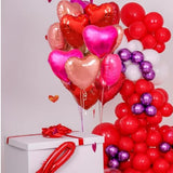 15Pcs Valentines Balloons Heart Shaped Balloons Valentines Day Heart Balloons Heart Foil Balloons Metallic Mylar Heart Balloons For Wedding Birthday Heart Party Decor Heart Baby Shower Decorations