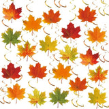 36 Pcs Fall Leaves Hanging Swirls Maple Leaves Swirls Streamer Autumn Swirl Decorations Thanksgiving Ceiling Hanging Decorations For Home Autumn Thanksgiving Harvest Party Decor