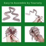 12Pcs Christmas Gift Wrap Bows With Ribbon 5Inch For Xmas Wrapping, Christmas Decorations, Florist Wrap (12Pcs)