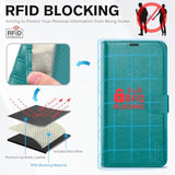TUCCH Wallet Case for iPhone 14 (6.1") 2022, 4 Card Holders, Cyan