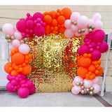 143 Pcs Orange Balloon Arch Kit Matte Latex Garland for Fall Thanksgiving Party Decor